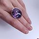 Ring with amethyst 'Summer night', silver. Rings. EdGems jewerly. My Livemaster. Фото №4