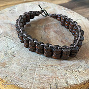 Украшения handmade. Livemaster - original item Copy of Copy of Bracelet made of wooden washers with a picture. Handmade.