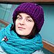 Бирюзовый снуд в два оборота с брошью из агата. . Mashuta_jewelry. Интернет-магазин Ярмарка Мастеров.  Фото №2