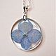 Transparent Pendant with a Blue Flower Hydrangea Botanica Eco. Pendants. WonderLand. My Livemaster. Фото №5