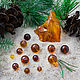 Ball-amber14mm-Cognac color-Drilled - Real, Beads1, Kaliningrad,  Фото №1