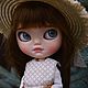 Кукла Блайз (Blythe Doll) custom, ooak doll, с коричневыми волосами. Кукла Кастом. Blythe Dolls by Elena Khromova. Интернет-магазин Ярмарка Мастеров.  Фото №2