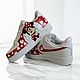 Кроссовки белые Nike Air Force унисекс, кастом, ручная роспись, маус. Кроссовки. O-Go-Art.Кастомизация одежды и обуви. Ярмарка Мастеров.  Фото №6