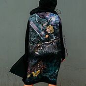 Одежда handmade. Livemaster - original item A gift to the gamer. Jacket with Final Fantasy 7 remake print. Anime Cloak. Handmade.