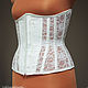 Прозрачный кружевной бельевой корсет айвори с бюском. Корсеты. Shi Corset (Анна). Интернет-магазин Ярмарка Мастеров.  Фото №2