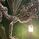 Садовая скульптура «Фея с фонариком». Фигуры садовые. Садовые скульптуры из проволоки Lesovskih. Интернет-магазин Ярмарка Мастеров.  Фото №2