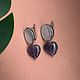 Серьги с аметистом и перламутром. Серьги классические. Katerina Moroz accessories for you (katerinamoroz). Ярмарка Мастеров.  Фото №5