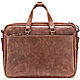 Leather business bag 'the hunter' (light brown). Classic Bag. Russian leather Guild. Online shopping on My Livemaster.  Фото №2