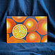 Натюрморт «Апельсины». Грунтованный холст, акрил, Картины, Санкт-Петербург,  Фото №1