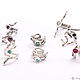 Small silver cuff from twigs with a stone. Cuff Earrings. Ringlin's shop. My Livemaster. Фото №7
