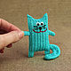 Игрушка кот, детская игрушка кошка, брелок на рюкзак, коты голубой кот, Мягкие игрушки, Черноголовка,  Фото №1