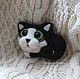 Felted brooch cat Marquis, Brooches, Ivano-Frankivsk,  Фото №1