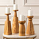 Ash candlestick in natural color, 14 cm. Candlesticks. Foxwoodrus. My Livemaster. Фото №5