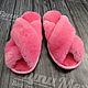 Slippers from Australian Mouton 'Chanel' (Pink ). Slippers. kupimeh. Online shopping on My Livemaster.  Фото №2