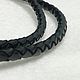 Order BRAIDED LACE WITH A BLACK THICKNESS 3 MM. belrufina. Livemaster. . Necklace Фото №3