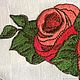 Комплект ланчмат+сервировочная салфетка "Розы". Скатерти. Студия вышивки 'Кружево'. Ярмарка Мастеров.  Фото №6
