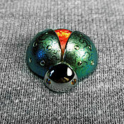 Украшения handmade. Livemaster - original item Brooch beetle LITTLE BEETLE-FIREFLY color. Handmade.