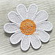 Badge Brooch White Daisy 2,76"x2,76"(7x7cm) 10pcs, Brooches, Moscow,  Фото №1