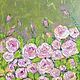 Картина розовые розы большая на подрамнике «Розовый аромат» 50х40х2 см, Картины, Волгоград,  Фото №1