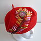 Copy of Takes embroidery FEATHER of the FIREBIRD. Berets. Juliya Laborera. Online shopping on My Livemaster.  Фото №2