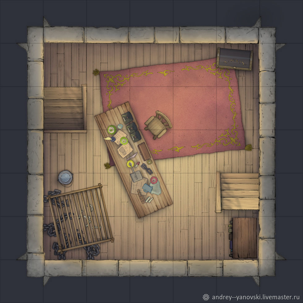 Карты для ДнД, DnD настольных рпг, battlemaps - Башня мага-1 в интернет ...