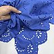 395501 ткань хлопковое шитье хлопок прошва шитье прошва синяя. Ткани. Анастасия Ткани (nice-tkani). Интернет-магазин Ярмарка Мастеров.  Фото №2