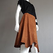 Одежда handmade. Livemaster - original item Suedette skirt in natural color. Handmade.