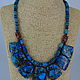 Order Necklace from NAT. stones (variscite, agate) ' Blue dream'. Magic box. Livemaster. . Necklace Фото №3