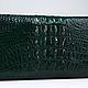 Кошелек из кожи крокодила на одной молнии IMA0013VG2. Кошельки. CrocShop товары из экзотической кожи. Ярмарка Мастеров.  Фото №6