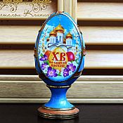 Egg decoupage, wooden, egg Easter gift for Easter, Easter 2019