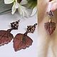 Earrings 'Autumn' with natural Jasper Picasso, Earrings, St. Petersburg,  Фото №1