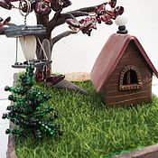 Для дома и интерьера handmade. Livemaster - original item Housewarming Gift Interior Composition House Tree. Handmade.