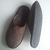Обувь ручной работы handmade. Livemaster - original item Felt Slippers for men closed. Handmade.