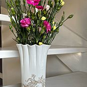 Винтаж handmade. Livemaster - original item Designer vase, Ambrogio Pozzi, porcelain, Italy. Handmade.