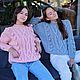 Jerseys: Women's sweater with oversize knobs in gray color to order. Sweaters. Medel_clothes - женский вязаный свитер кардиган оверсайз. My Livemaster. Фото №4