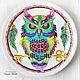 Decorative plate Owl dream catcher hand painted, Plates, Krasnodar,  Фото №1