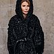 Дубленка двусторонняя с капюшоном тиградо из кожи long strong. Дубленки. YANA KRAFT BRAND. Интернет-магазин Ярмарка Мастеров.  Фото №2