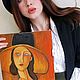 Painting Jeanne Ebuterg in a hat Modigliani reproduction. Pictures. vettochka. Online shopping on My Livemaster.  Фото №2