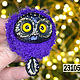 Brooch Owl purple, Brooches, Moscow,  Фото №1