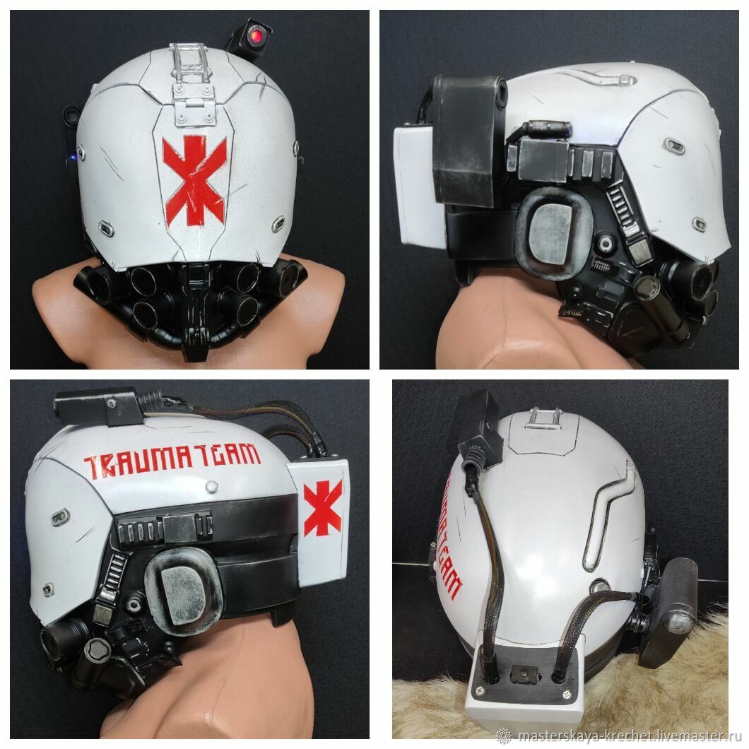 Cyberpunk 2077 cosplay traumateam helmet Косплей шлем Киберпанк 2077 в ...