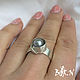 Silver ring with pearl, Rings, St. Petersburg,  Фото №1