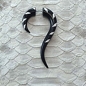 Украшения handmade. Livemaster - original item Single earring: The spiral Zebra. Handmade.