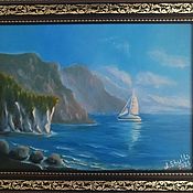 Картины и панно handmade. Livemaster - original item Pictures: Boat oil Painting. Handmade.
