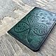 Обложка для паспорта Клевер кожаная ручная работа. Обложка на паспорт. Iron Arm Leatherworks (Екатерина). Ярмарка Мастеров.  Фото №4
