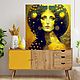 Alien. Golden black Fantasy art painting, portrait of a woman. Pictures. House of the Sun (irina-bast). My Livemaster. Фото №4