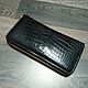 Clutch made of genuine crocodile leather, in black color!, Clutches, St. Petersburg,  Фото №1