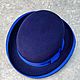 Bowler hat made of felt 'Ultramarine'. Bowler hat. Felt Hats Shop. Online shopping on My Livemaster.  Фото №2