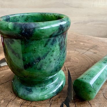 Посуда ручной работы. Ярмарка Мастеров - ручная работа Нефритовая ступа. Handmade.