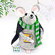 The 'Harry Potter' mouse with glasses. Mouse felt. Malfoy. Christmas gifts. chehovchanki. My Livemaster. Фото №4