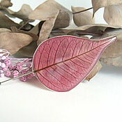 Украшения handmade. Livemaster - original item Brooch Needle Pink Leaf Real Leaf Resin Jewelry Boho Brooch. Handmade.